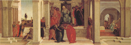 Filippino Lippi Three Scenes from the Story of Esther Mardochus (mk05)